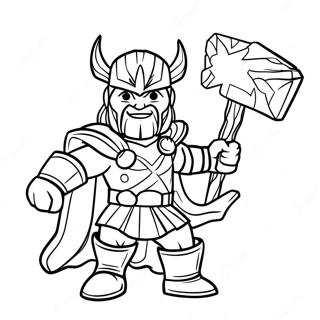 Thor Mit Blitzhammer Ausmalbild 36883-8054