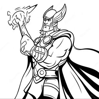 Thor Mit Blitzhammer Ausmalbild 36883-8056