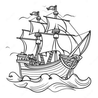 Piraten Schiff Ausmalbilder