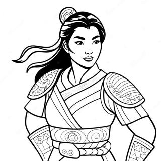 Mulan In Krieger Rustung Ausmalbild 37261-8134