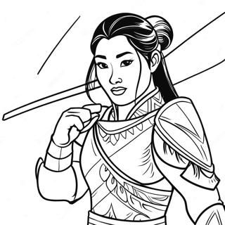 Mulan In Krieger Rustung Ausmalbild 37261-8135