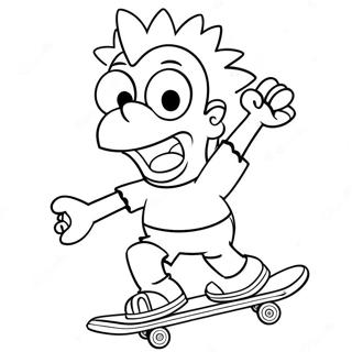 Bart Simpson Mit Einem Skateboard Ausmalbild 37652-8218