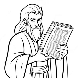 Moses Mit Den Zehn Geboten Ausmalbild 37742-8239