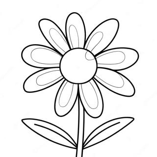 Einfaches Ganseblumchen Umriss Ausmalbild 38554-8427