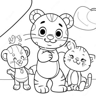 Daniel Tiger Spielt Mit Freunden Ausmalbild 39456-8615