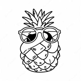 Gluckliche Ananas Mit Sonnenbrille Ausmalbild 39912-8717