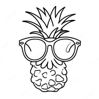 Gluckliche Ananas Mit Sonnenbrille Ausmalbild 39912-8719