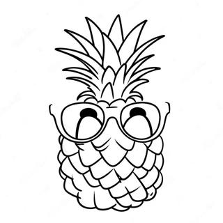 Gluckliche Ananas Mit Sonnenbrille Ausmalbild 39912-8720