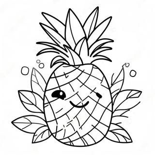Ananas Mit Einem Grossen Lacheln Ausmalbild 39913-8722