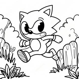 Sonic Lauft Durch Die Grune Hugelzone Ausmalbild 3 1341