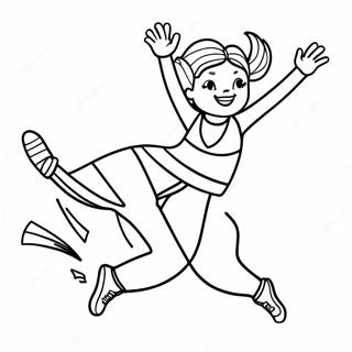 Dynamischer Cheerleading Stunt Ausmalbild 40004-8742