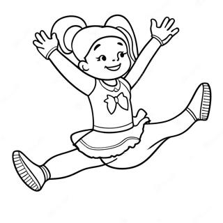 Cheerleader Macht Einen Spagat Ausmalbild 40005-8745