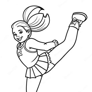 Cheerleader Macht Einen Spagat Ausmalbild 40005-8747