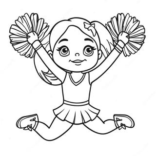 Cheerleader Macht Einen Spagat Ausmalbild 40005-8748