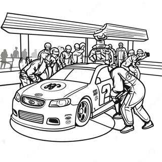 Nascar Boxenstopp Szene Ausmalbild 41822-9141