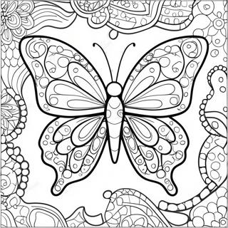 Buntes Mosaik Schmetterling Ausmalbild 42363-9255