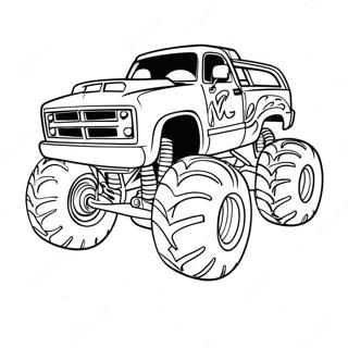 Bunter Monstertruck Renn Ausmalbild 4288-1042