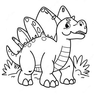 Freundlicher Stegosaurus Ausmalbild 43291-9455