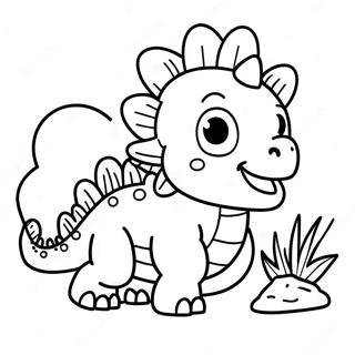 Verspielter Baby Stegosaurus Ausmalbild 43293-9461