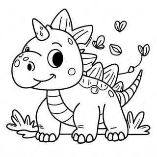 Verspielter Baby Stegosaurus Ausmalbild 43293-9462