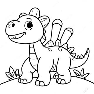 Verspielter Baby Stegosaurus Ausmalbild 43293-9464