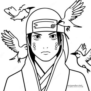 Itachi Uchiha Mit Krahen Ausmalbild 44174 9665