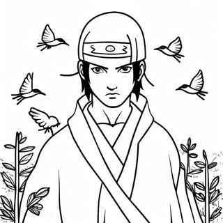 Itachi Uchiha Mit Krahen Ausmalbild 44174 9666