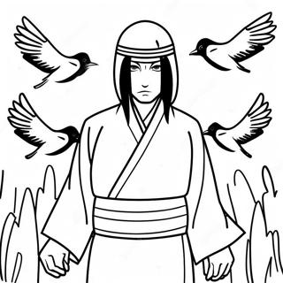 Itachi Uchiha Mit Krahen Ausmalbild 44174 9667