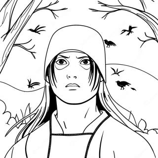 Itachi Uchiha Mit Krahen Ausmalbild 44174 9668