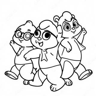 Alvin Und Die Chipmunks Tanzendes Ausmalbild 44532-9738