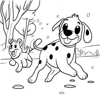 101 Dalmatiner Die Im Schnee Rennen Ausmalbild 45062 9866