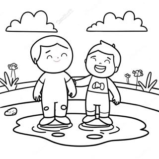 Phil Und Lil Deville In Einer Pfutze Ausmalbild 45494-9969