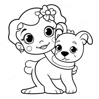 Betty Boop Mit Welpen Ausmalbild 46526-10184