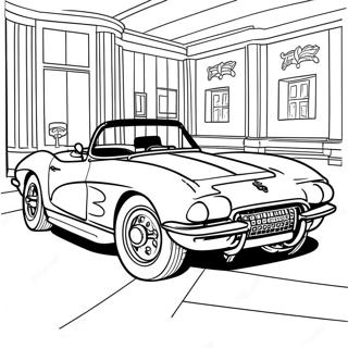 Klassische Corvette Ausmalbild 46895-10253