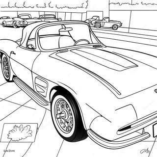 Klassische Corvette Ausmalbild 46895-10254