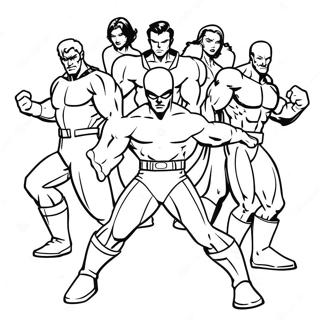 X Men Team Action Ausmalbild 47729-10430