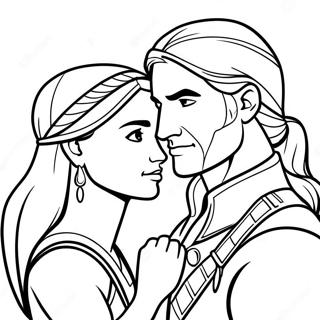 Pocahontas Und John Smith Ausmalbild 48266 10558