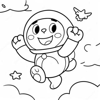 Doraemon Fliegt Am Himmel Ausmalbild 48441-10594