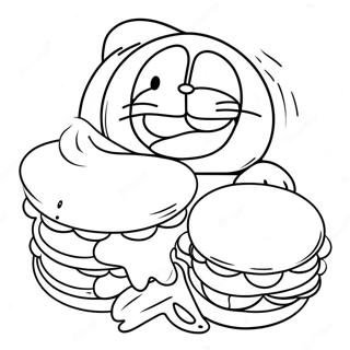 Doraemon Isst Dorayaki Ausmalbild 48443-10603