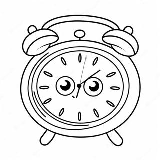 Lustige Wecker Uhr Ausmalbild 48885 10701