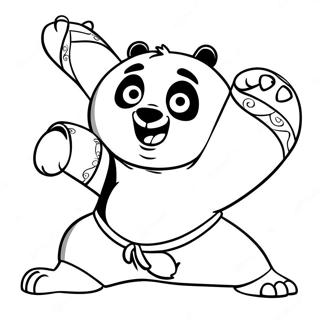 Kung Fu Panda Po In Aktion Ausmalbild 48974-10711