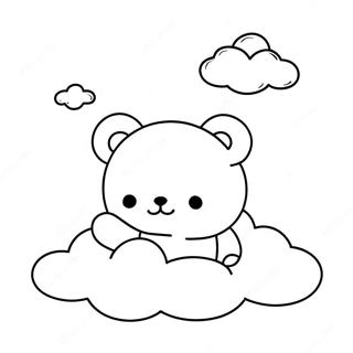 Rilakkuma Schlaft Auf Einer Wolke Ausmalbild 49164 10756
