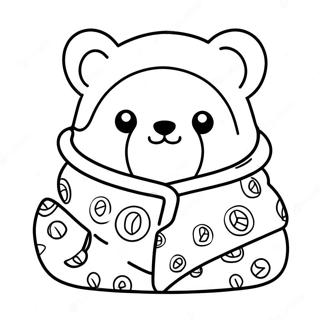 Rilakkuma In Einer Gemutlichen Decke Ausmalbild 49167 10765