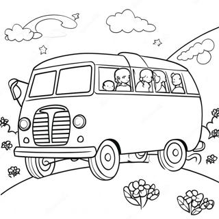 Magischer Schulbus Exkursion Ausmalbild 49692 10875