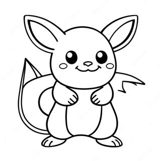 Raichu Elektrotyp Ausmalbild 49982-10929