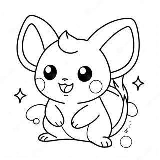 Niedliches Raichu Mit Funkeln Ausmalbild 49983-10934