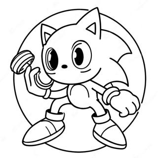 Sonic Sammelt Ringe Ausmalbild 4 16