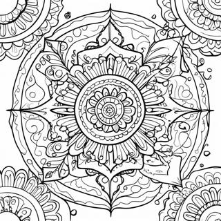 Gruseliges Halloween Mandala Ausmalbild 50072-10950