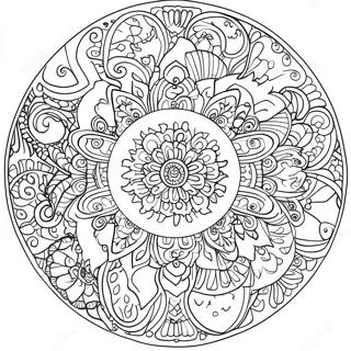 Buntes Halloween Mandala Ausmalbild 50076-10965