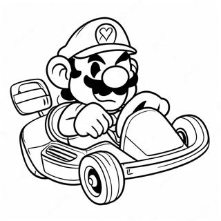 Wario In Seinem Rennkart Ausmalbild 50168 10977